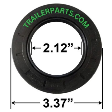 Double Lip Grease Seal - 2.12" I.D. - 3.37" O.D. - Markings: 21334