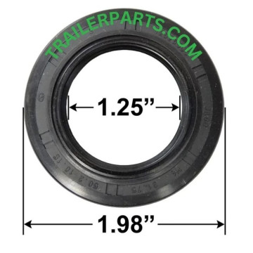 Triple Lip Grease Seal - 1.25" I.D. - 1.98" O.D. - Markings: 1252555