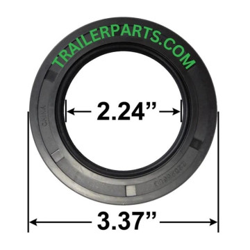 Triple Lip Grease Seal - 2.24" I.D. - 3.37" O.D. - 225255UC - Rubber Coated