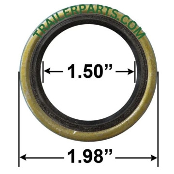 Double Lip Grease Seal - 1.50" I.D. - 1.98" O.D. - Markings: 15192