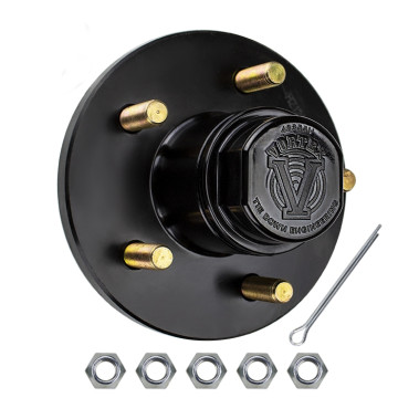 5 Bolt on 4 1/2" Vortex Hub with 1 3/8" x 1 1/16" Bearings (L68149 x L44649) - E-Coat Finish Pre-Greased