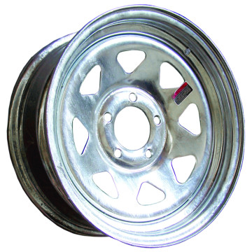 Trailer Wheel - 13" x 4 1/2" Rim - 5 on 4 1/2" Bolt Circle - Galvanized 