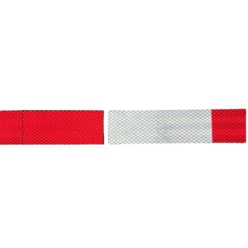 Alternating 2" x 10' Red and White Reflective Tape