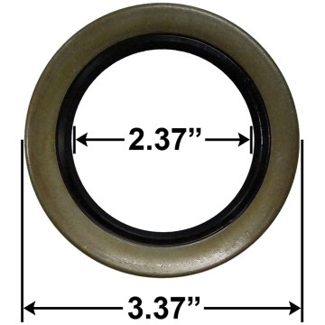 Double Lip Oil Seal -  2.37" I.D. - 3.37" O.D. Markings: 233374
