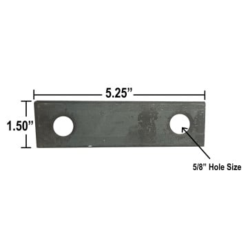 U-Bolt Tie Plate - Fits 3" Wide Frame 