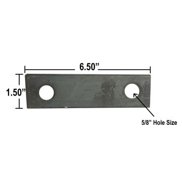 U-Bolt Tie Plate - Fits 3.75" Wide Frame 