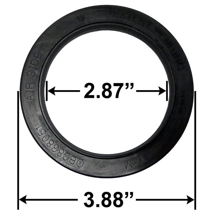 Double Lip Oil Seal - Rubber Coated 2.87