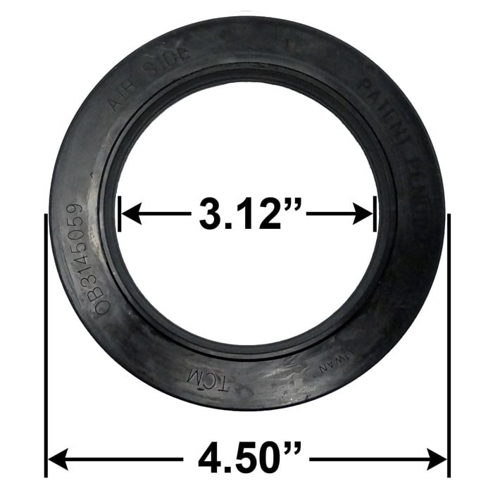 Double-Lip Grease Seal, Oil Seal 3.12 in. I.D. - 4.50 in. O.D