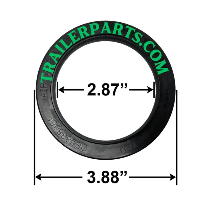 Trailer Oil Seal - Double Lip - Rubber Coated - 2.87