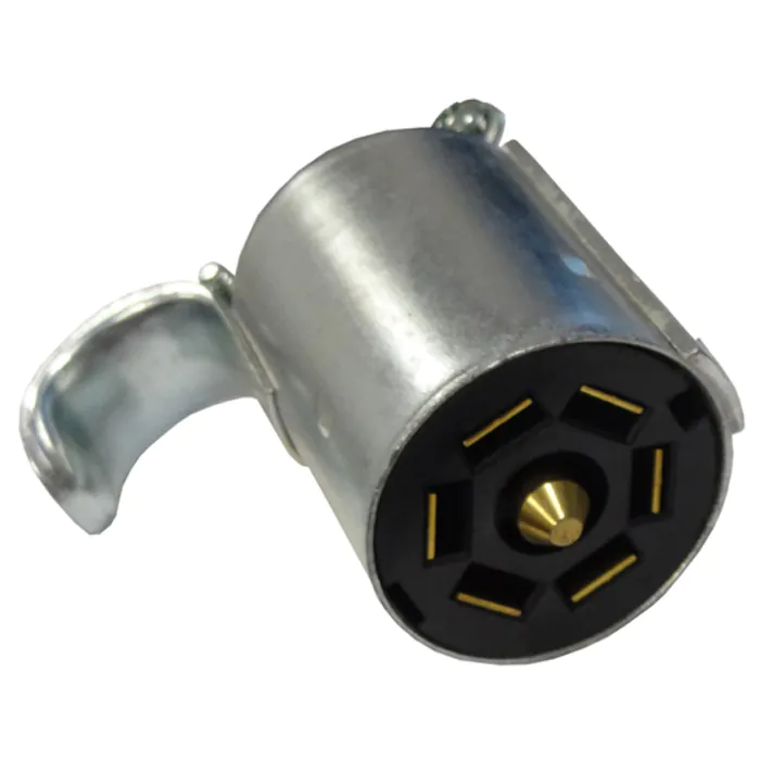 7-Way RV-Style Metal Trailer Connector - Trailer End