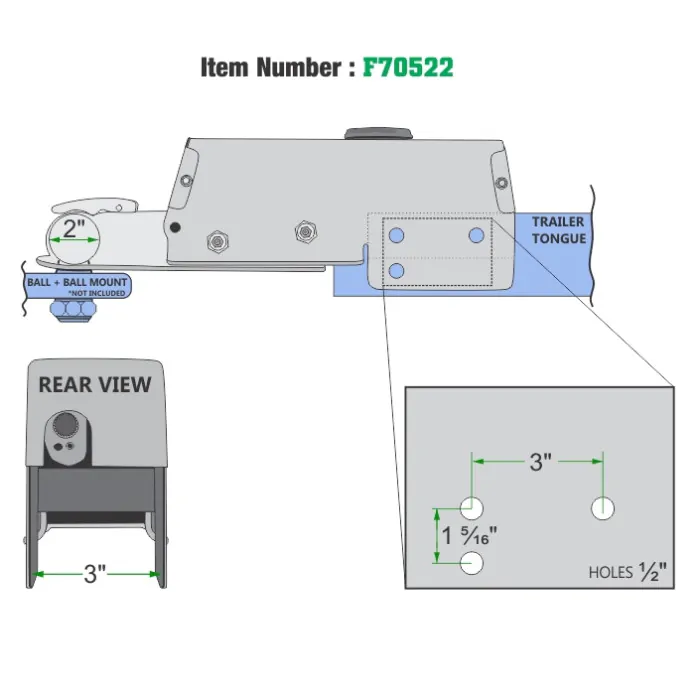Dexter® Drop-N-Go DX7.5 Actuator - Drum Brake